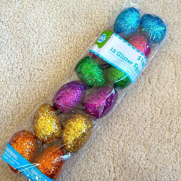 Brand New Easter Basket Bundle Dragonfly Felt Glitter Eggs Printed Colorful Lot - Picture 3 of 16